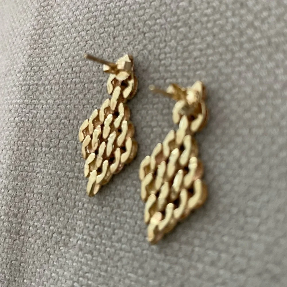 ⭐️Gold Chain Snakelink⭐️14k Solid Yellow Gold Earrings